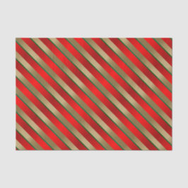 赤、金ゴールド、緑の対角線ストライプ 薄葉紙