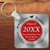赤、銀、白黒、クラスの懇親会ギフト、 キーホルダー (正面)