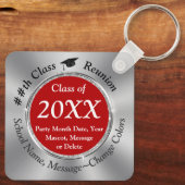 赤、銀、白黒、クラスの懇親会ギフト、 キーホルダー (裏面)