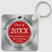 赤、銀、白黒、クラスの懇親会ギフト、 キーホルダー (裏面)