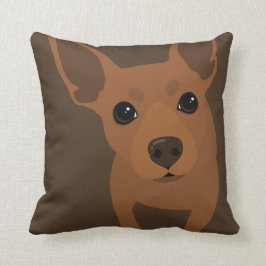 赤/錆最低Pinの所有者の装飾用クッション クッション