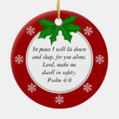 赤: 雪片の記念物: 写真のオーナメント セラミックオーナメント (裏面)