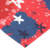 赤(青い（ばちゃばちゃ）跳ねると白黒の星) テーブルクロス