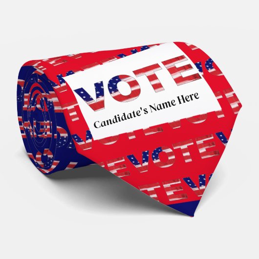 赤/青の投票 ネクタイ (ロール)