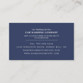 赤・青の洗車洗浄・清掃サービス 名刺 (裏面)