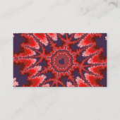 赤、青カラフル、ピンクのフラクタル 名刺 (正面)