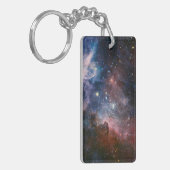赤&青カリナ星雲ハッブル望遠鏡 キーホルダー (正面左)