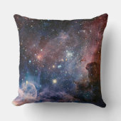赤&青カリナ星雲ハッブル望遠鏡 クッション (正面)