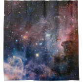 赤&青カリナ星雲ハッブル望遠鏡 シャワーカーテン (正面)