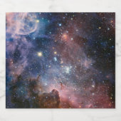 赤&青カリナ星雲ハッブル望遠鏡 ビールラベル (シングルラベル)