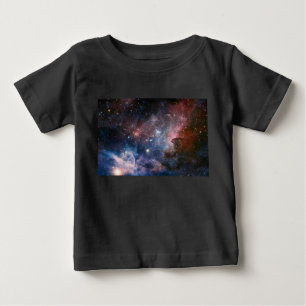 赤&青カリナ星雲ハッブル望遠鏡 ベビーTシャツ