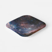 赤&青カリナ星雲ハッブル望遠鏡 ペーパープレート (傾斜あり)