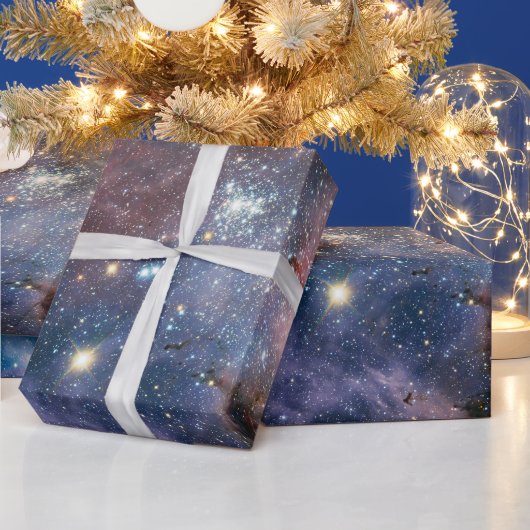 赤&青カリナ星雲ハッブル望遠鏡 ラッピングペーパー (クリスマス)