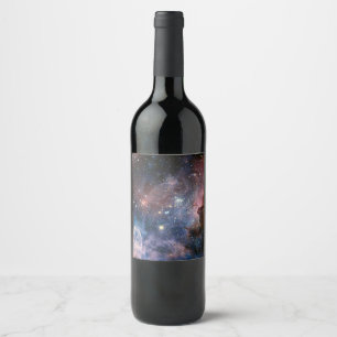 赤&青カリナ星雲ハッブル望遠鏡 ワインラベル