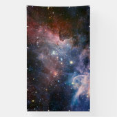 赤&青カリナ星雲ハッブル望遠鏡 横断幕 (縦)