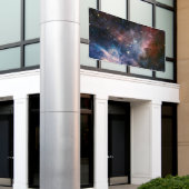 赤&青カリナ星雲ハッブル望遠鏡 横断幕 (ビルの外側)