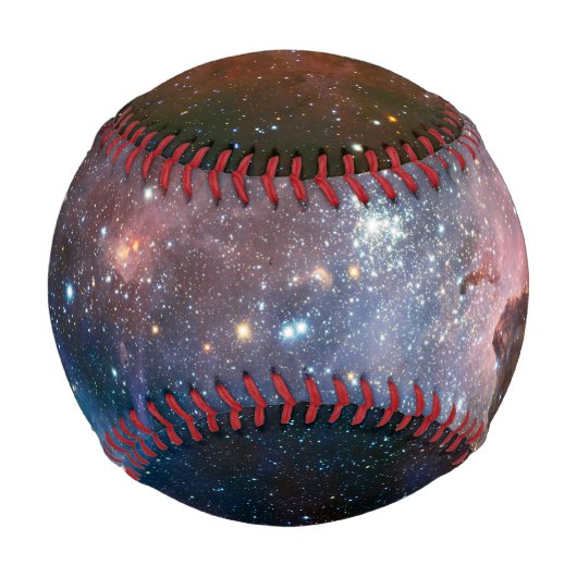 赤&青カリナ星雲ハッブル望遠鏡 野球ボール (正面)