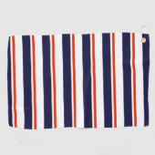 赤(青ストライプ) ゴルフタオル (横)