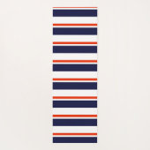 赤(青ストライプ) ヨガマット (裏面)