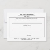 赤/青銅まつ毛グリッターギフト券 (裏面)