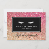 赤/青銅まつ毛グリッターギフト券 (正面)