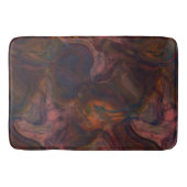 赤、青、オレンジ、紫の大理石抽象芸術 バスマット (正面)