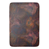 赤、青、オレンジ、紫の大理石抽象芸術 バスマット (正面縦)