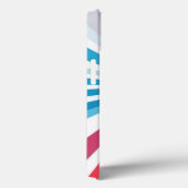 赤、青、グレーのパターンのモバイル Case-Mate iPhoneケース (裏面 / 右)