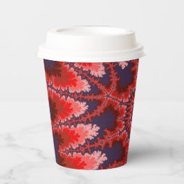 赤、青、ピンクのフラクタル誕生日 紙コップ