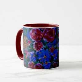 赤、青、マルーンのコーヒーまたは紅茶 マグカップ