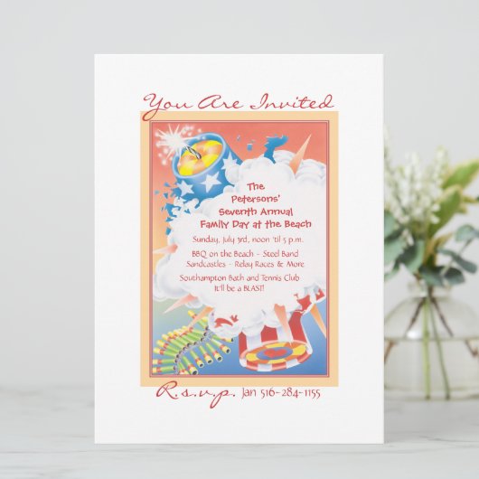 赤/青 招待状 (スタンド正面)