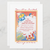 赤/青 招待状 (正面/裏面)