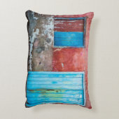 赤、青、灰色の壁、ドアと窓 アクセントクッション (裏面(縦))