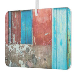 赤、青、灰色の壁、ドアと窓 カーエアーフレッシュナー