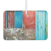 赤、青、灰色の壁、ドアと窓 カーエアーフレッシュナー (正面)