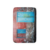 赤、青、灰色の壁、ドアと窓 バスマット (正面縦)