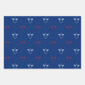 赤、青、白のクリスマス天使 ラッピングペーパーシート (正面3)