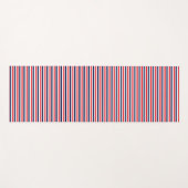 赤、青、白のストライプパターン ヨガマット (正面(横))