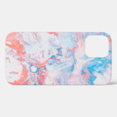 赤、青、白の抽象芸術絵画の Case-Mate iPhoneケース (裏面 (横))