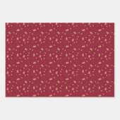 赤、青、緑のジンジャーブレッドマン ラッピングペーパーシート (正面2)