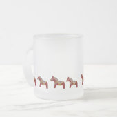 赤、青、緑のホットサイダーマグ フロストグラスマグカップ (正面左)