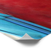 赤、青、緑のマカジ(パロット) ポスター (角)