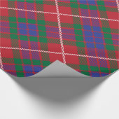 赤、青、緑、白いアクセントの格子模様 ラッピングペーパー (角)