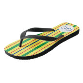 赤、青、緑、黄、夏のストライプ ビーチサンダル (アングル)