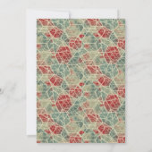 赤 青 茶色 アブストラクト トランクパーティー 招待状 (裏面)