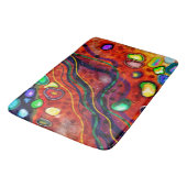 赤、青、銅、紫、緑の抽象芸術 バスマット (アングル)