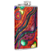 赤、青、銅、緑、紫抽象芸術 モダン フラスク (右)