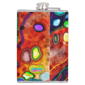 赤、青、銅、緑、紫抽象芸術 モダン フラスク (裏面)