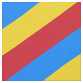 赤、青、黄のパタストライプのーン ファブリック (クローズアップ)