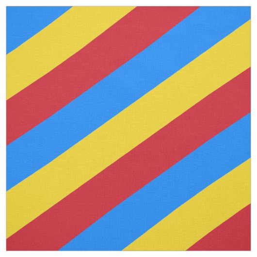 赤、青、黄のパタストライプのーン ファブリック (見本)